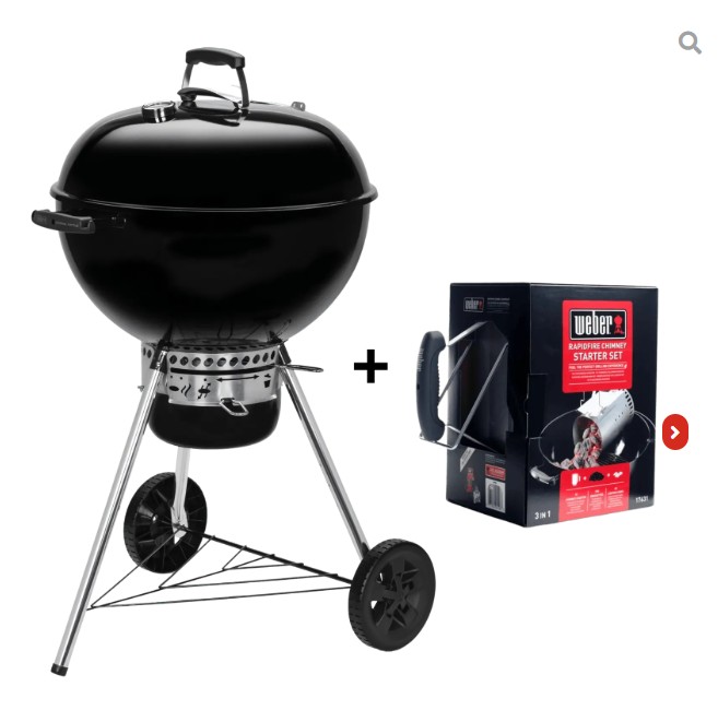 Barbacoa Weber Original Kettle E-5730 de Ø57cm Black + Kit de chimenea