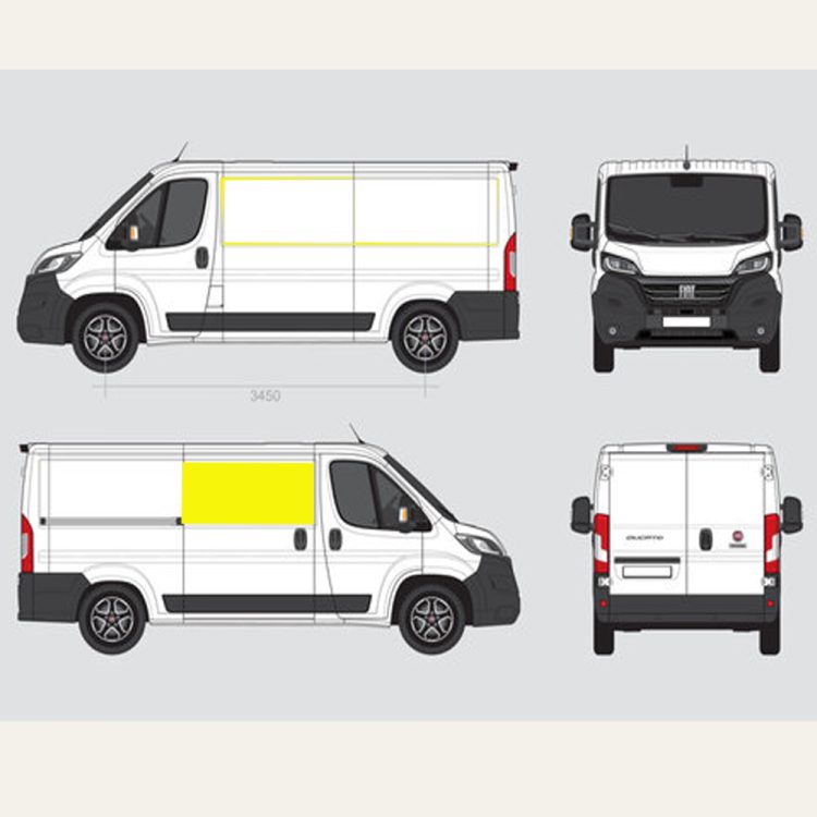 Fiat Ducato a partir de 2006 Cristal fijo - Derecha (L2/L3/L4) (Puerta corredera)