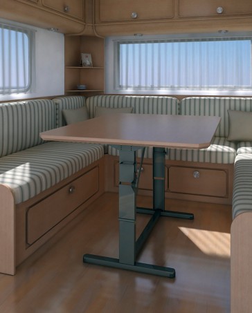 Pie de mesa automático de 2 posiciones (gris)