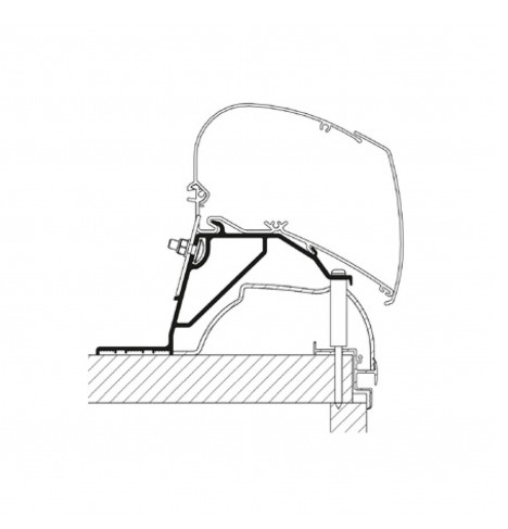 Adaptador thule Omnistore 6200 para Hobby Caravan 2014/2024
