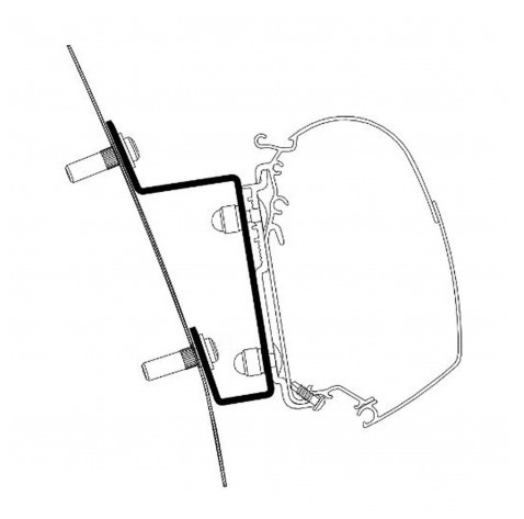 Adaptador toldo Thule 5200 para Ford Transit H3 después de 2014